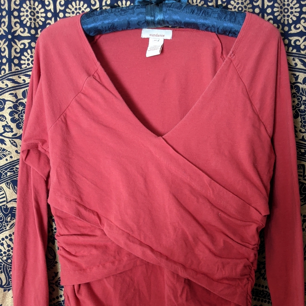 Sundance Faux Wrap V-neck